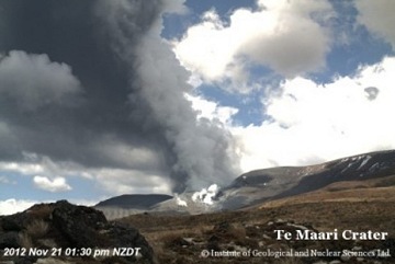 Tongariro eruption 21 Nov 2012